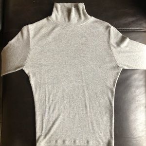 OS Grey Ribbed Brandy Melville Turtleneck